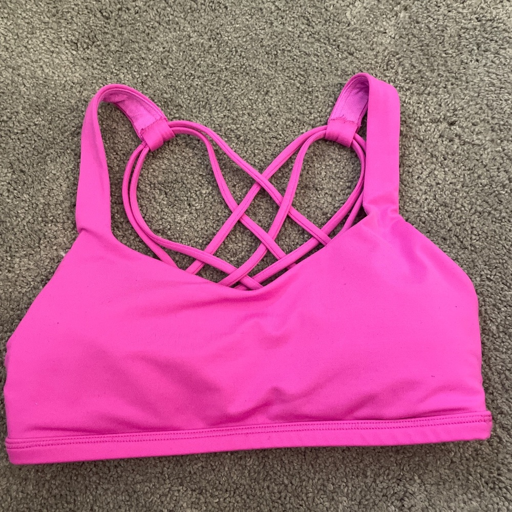 Lululemon pow pink free to be wild sports bra